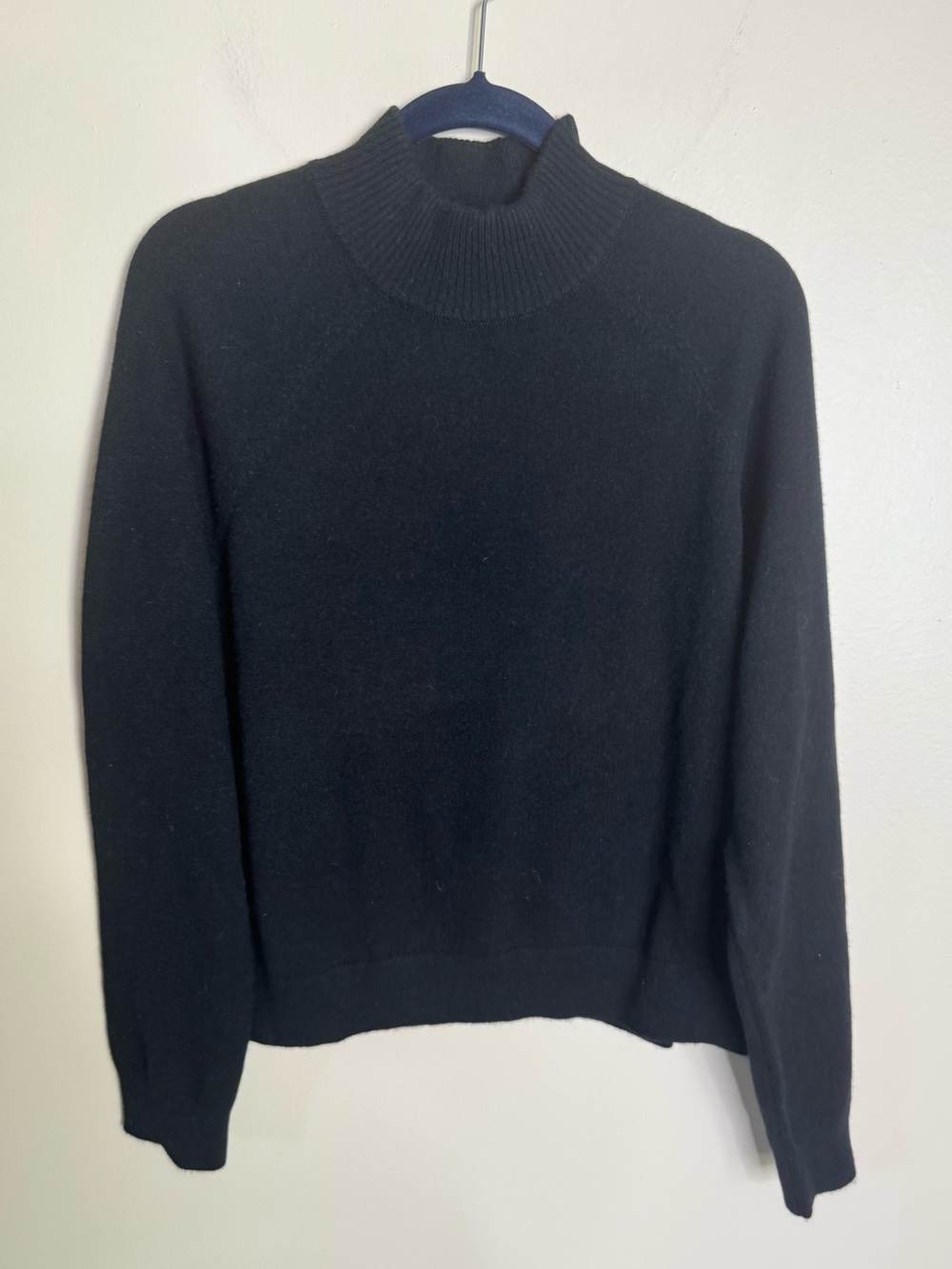 Abercrombie & Fitch 100% Cashmere Mock Neck Sweater Black size Large